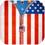 Logo of USA Flag Zipper Lock android Application 