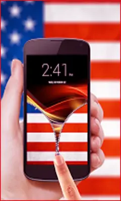 USA Flag Zipper Lock android App screenshot 3